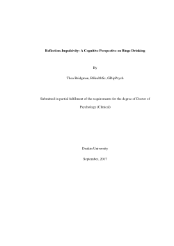 Reflection-impulsivity: a cognitive perspective on binge drinking