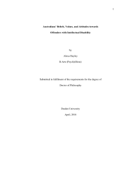 Australians' beliefs, values, and attitudes towards offenders with intellectual disability
