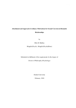 Attachment and approach-avoidance motivations for sexual coercion in romantic relationships