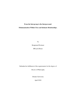 From the intergroup to the interpersonal: dehumanization within close and intimate relationships
