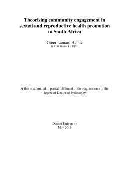 Theorising community engagement in sexual and reproductive health promotion in South Africa