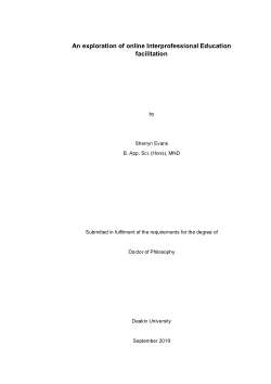 An exploration of online interprofessional education facilitation