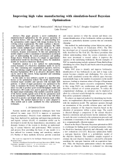 Improving high value manufacturing with simulation-based Bayesian ...