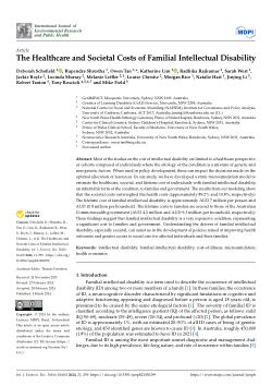 The Healthcare and Societal Costs of Familial Intellectual Disability