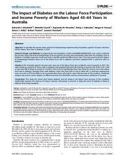 The impact of diabetes on the labour force participation and income poverty of workers aged 45-64 years in Australia