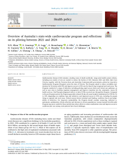 Overview of Australia’s state-wide cardiovascular program and reflections on its piloting between 2021 and 2024