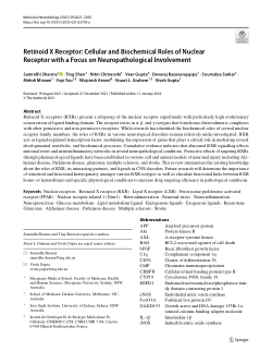 Retinoid X Receptor: Cellular and Biochemical Roles of Nuclear Receptor with a Focus on Neuropathological Involvement