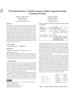 YTCommentVerse: A Multi-Category Multi-Lingual YouTube Comment Corpus