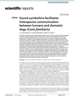 Sound symbolism facilitates interspecies communication between humans and domestic dogs (Canis familiaris)