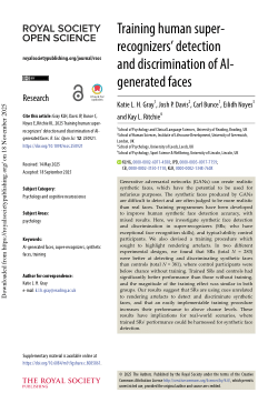 Training human super-recognizers’ detection and discrimination of AI-generated faces