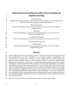 Measuring sexual preference with mouse tracking and machine learning