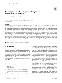 Modelling proxemic zone shapes from analytic and simulated motion strategies