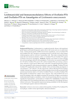 Leishmanicidal and Immunomodulatory Effects of Ocellatin-PT4 and Ocellatin-PT6 on Amastigotes of Leishmania amazonensis