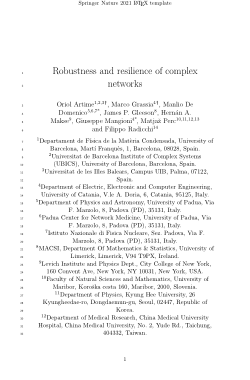 Robustness and resilience of complex networks