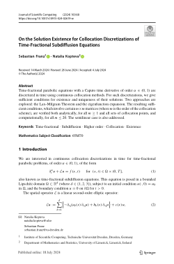 On the Solution existence for collocation discretizations of time-fractional subdiffusion equations