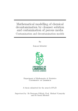 Mathematical modelling of chemical decontamination by cleanser solution and contamination of porous media contamination and decontamination models