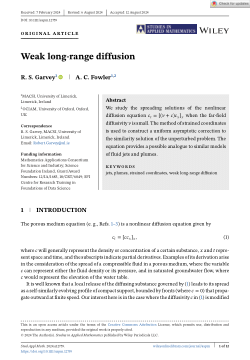 Weak long-range diffusion