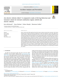 Are electric vehicles riskier? A comparative study of driving behaviour and insurance claims for internal combustion engine, hybrid and electric vehicles
