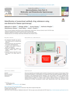 Identification of monoclonal antibody drug substances using non-destructive Raman spectroscopy