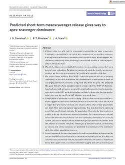 Predicted short-term mesoscavenger release gives way to apex-scavenger dominance