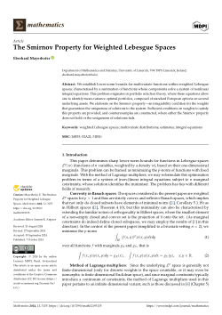The Smirnov property for weighted lebesgue spaces