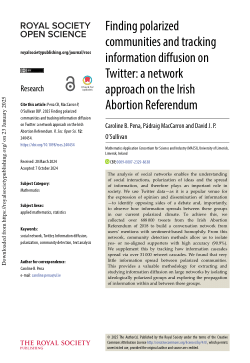Finding polarized communities and tracking information diffusion on Twitter: a network approach on the Irish Abortion Referendum