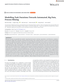 Modelling task durations towards automated, big data, process mining