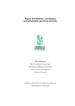 Degree distributions, correlations, and information spread on networks