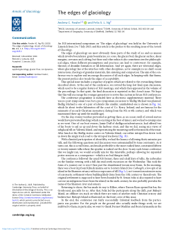 The edges of glaciology