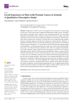 Lived Experience of Men with prostate cancer in Ireland: A qualitative descriptive study