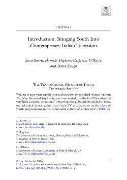 Introduction: Bringing youth Into contemporary Italian television