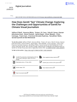 How Does GenAI “See” Climate Change: Exploring the Challenges and Opportunities of GenAI for Climate Visual Journalism