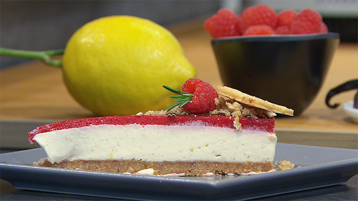 Frischkäse-Schoko-Himbeer-Tarte