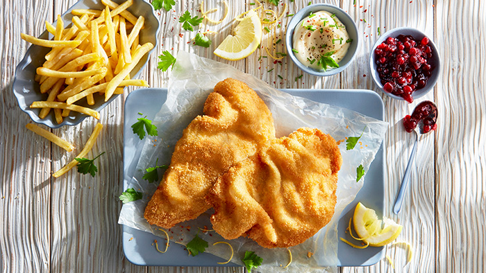 Wiener Schnitzel: So wird die Panade wellig und luftig