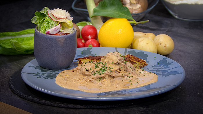 Zürcher Geschnetzeltes mit Rösti