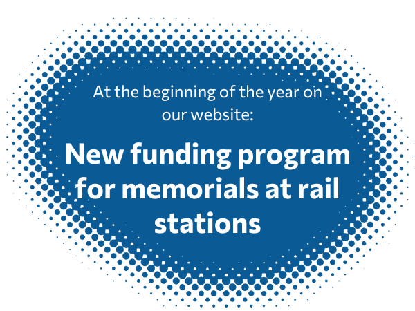 Save the date: January 2025 New funding programme for commemoration at railway stations