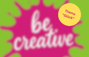 Pink-grünes Werbeplakat zum Kunstprojekt. Foto: be creative