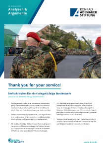 Thank you for your service! – Stellschrauben für eine kriegstüchtige Bundeswehr