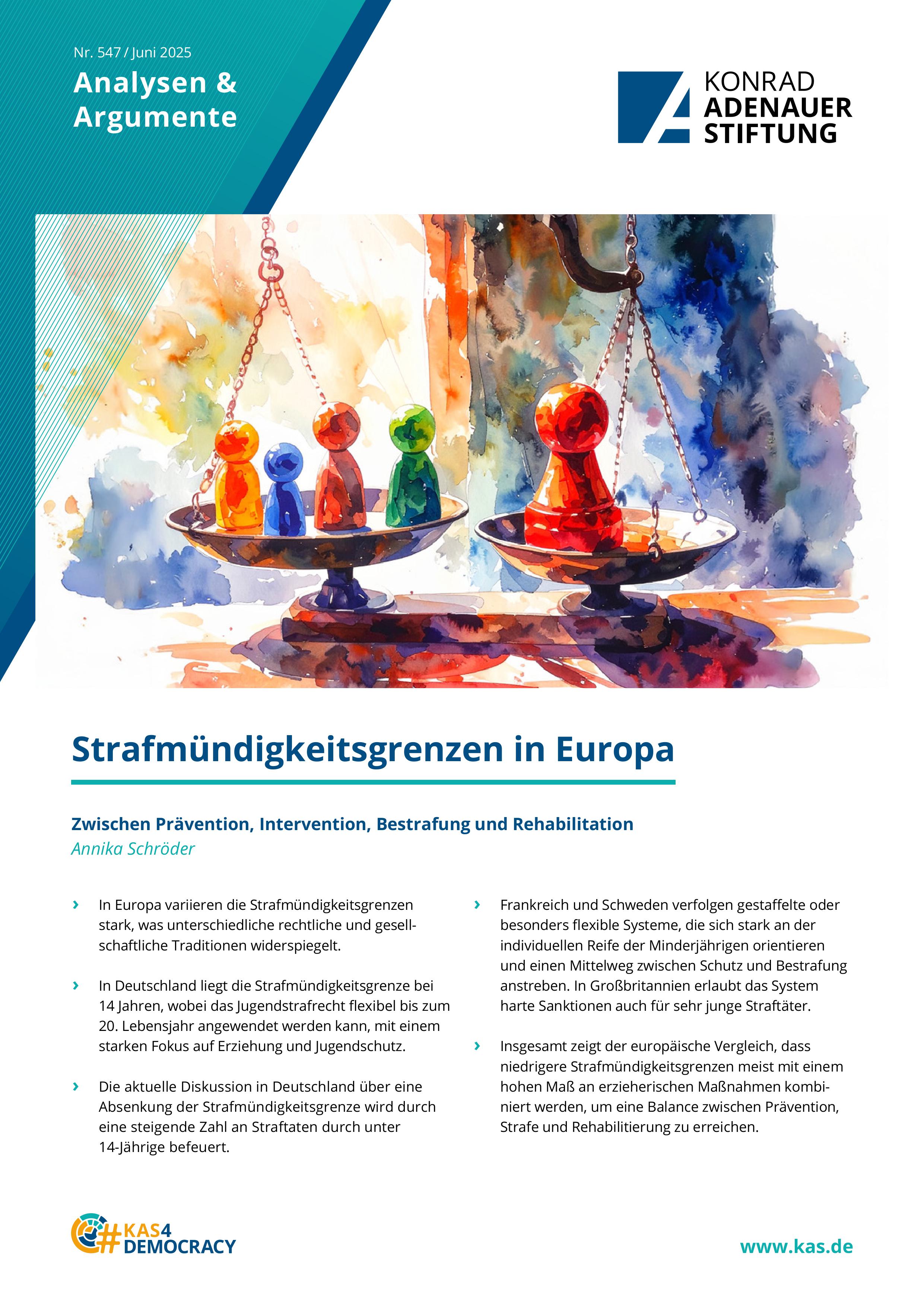Strafmündigkeitsgrenzen in Europa