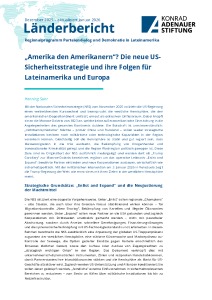 „Amerika den Amerikanern“?