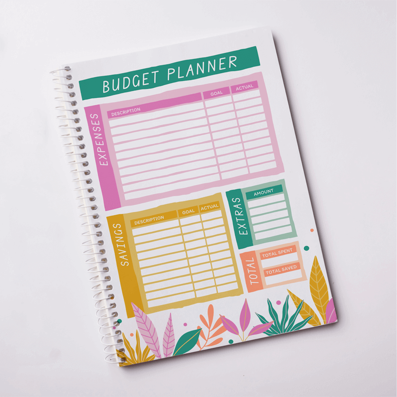 A booklet with spiral binding.