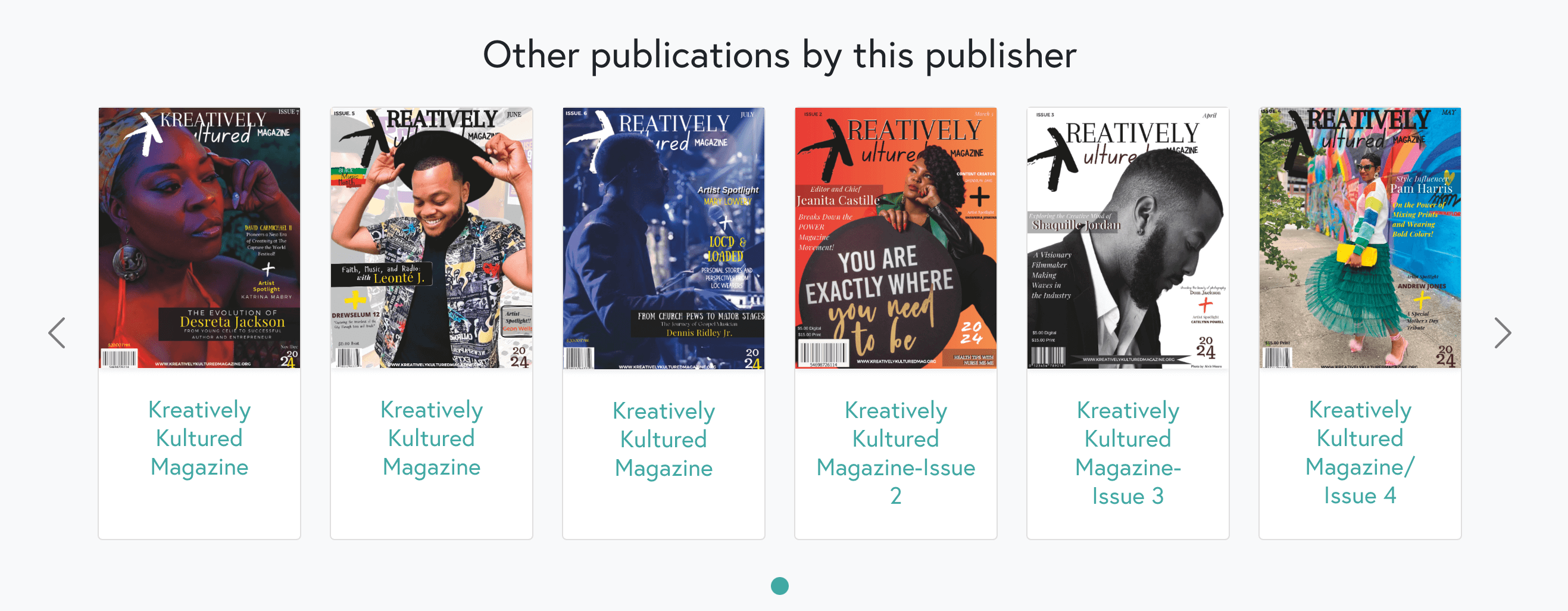 Print-on-demand publications in carousel