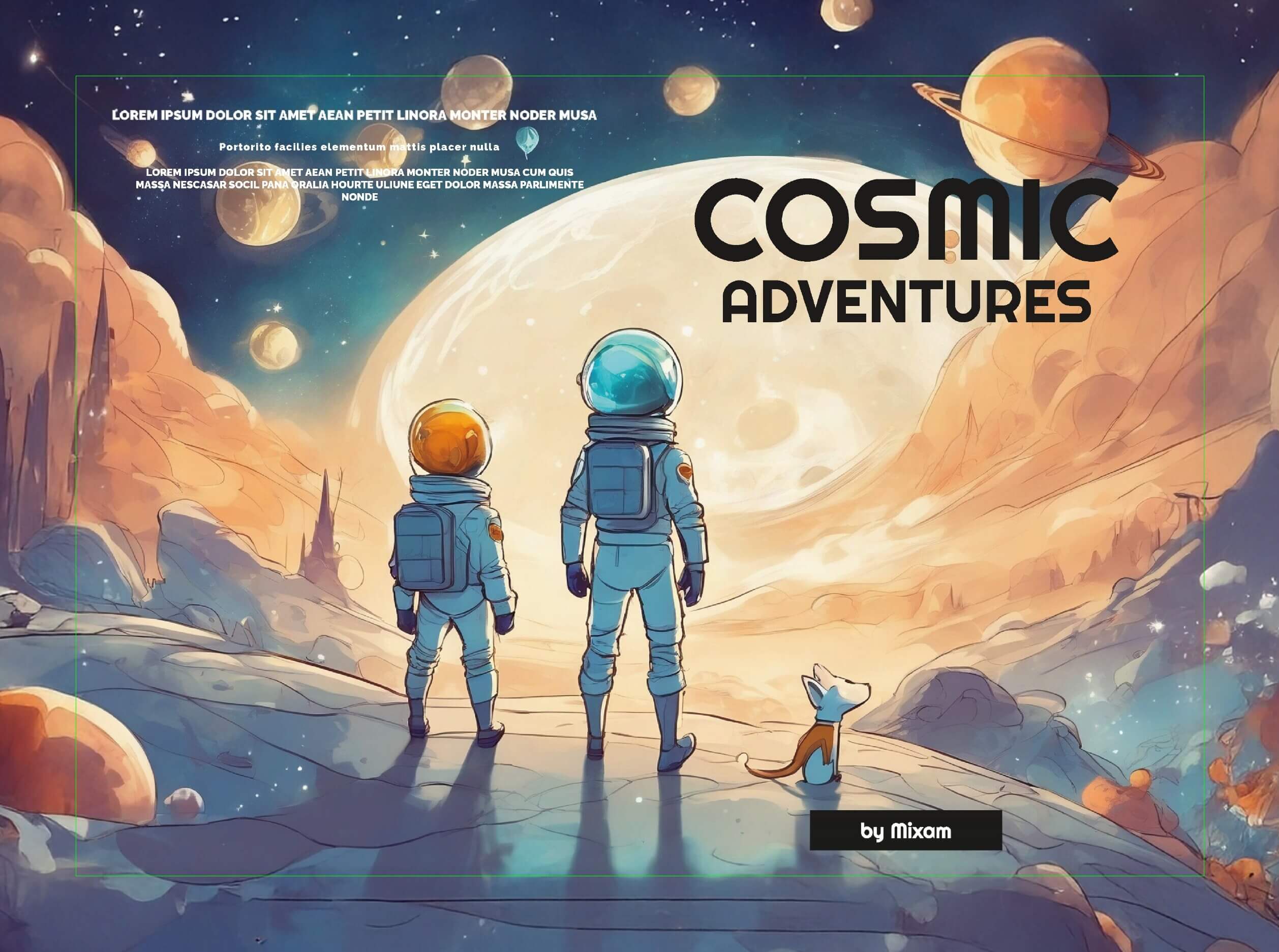 Example artwork file with AI-generated bleed