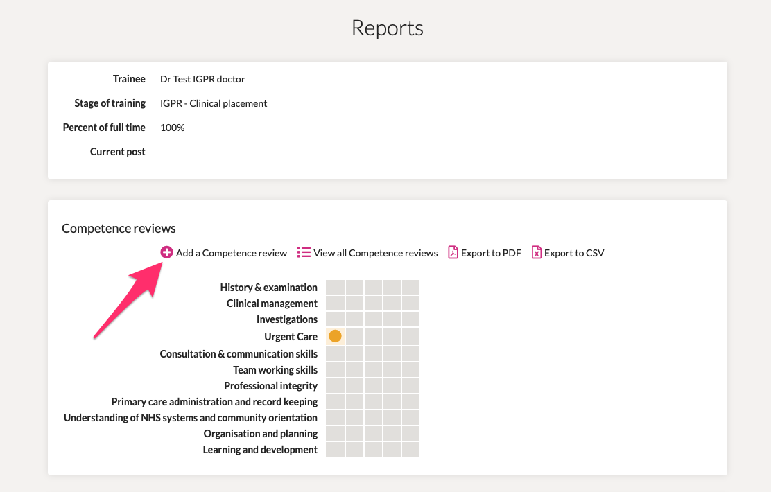 IR reports page