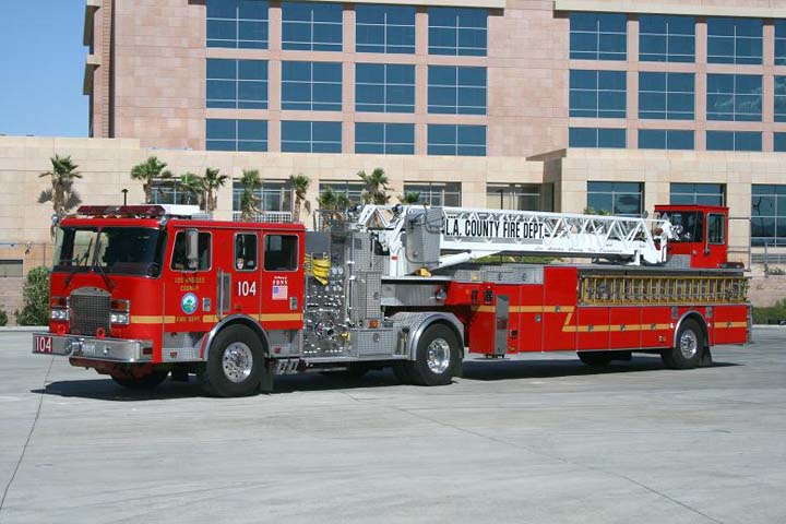 Los Angeles County FD tillered quint