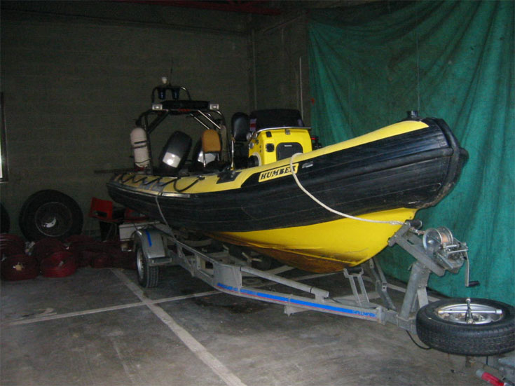 Rescue boat at York station