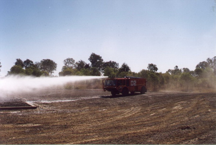 Air Force Fire Service Titan HPR 4x4 exercise