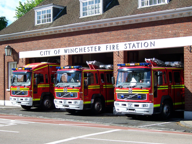 Line up Winchester Fire Station
