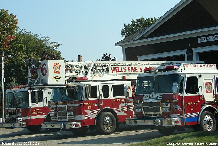 Wells Beach Fire Department line-up