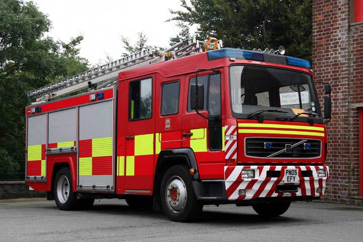Caernarfon Wales Fire station Volvo PN05 EFY